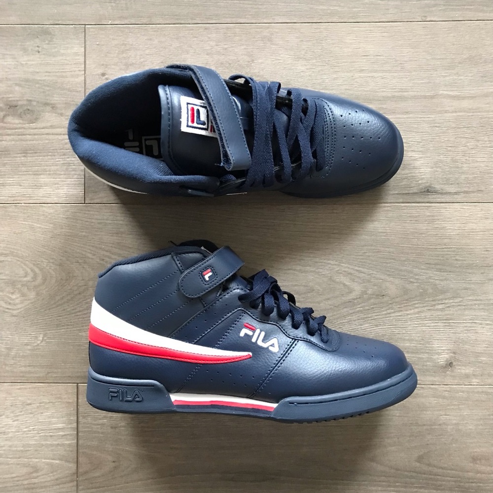 Rare File Premium Vulcan 13 High Top Red White Blue Sneaker Size 11.